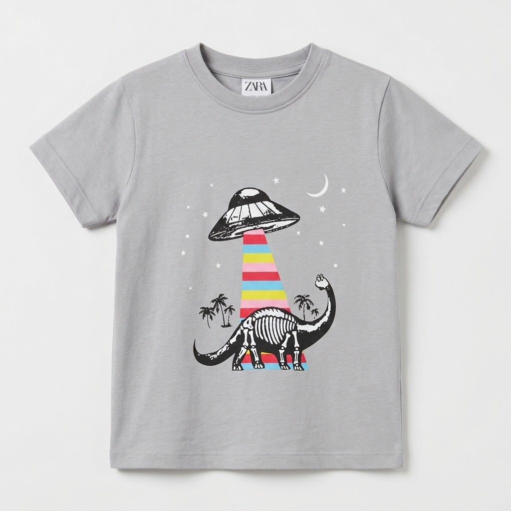 DINO SPACE GREY T-SHIRT