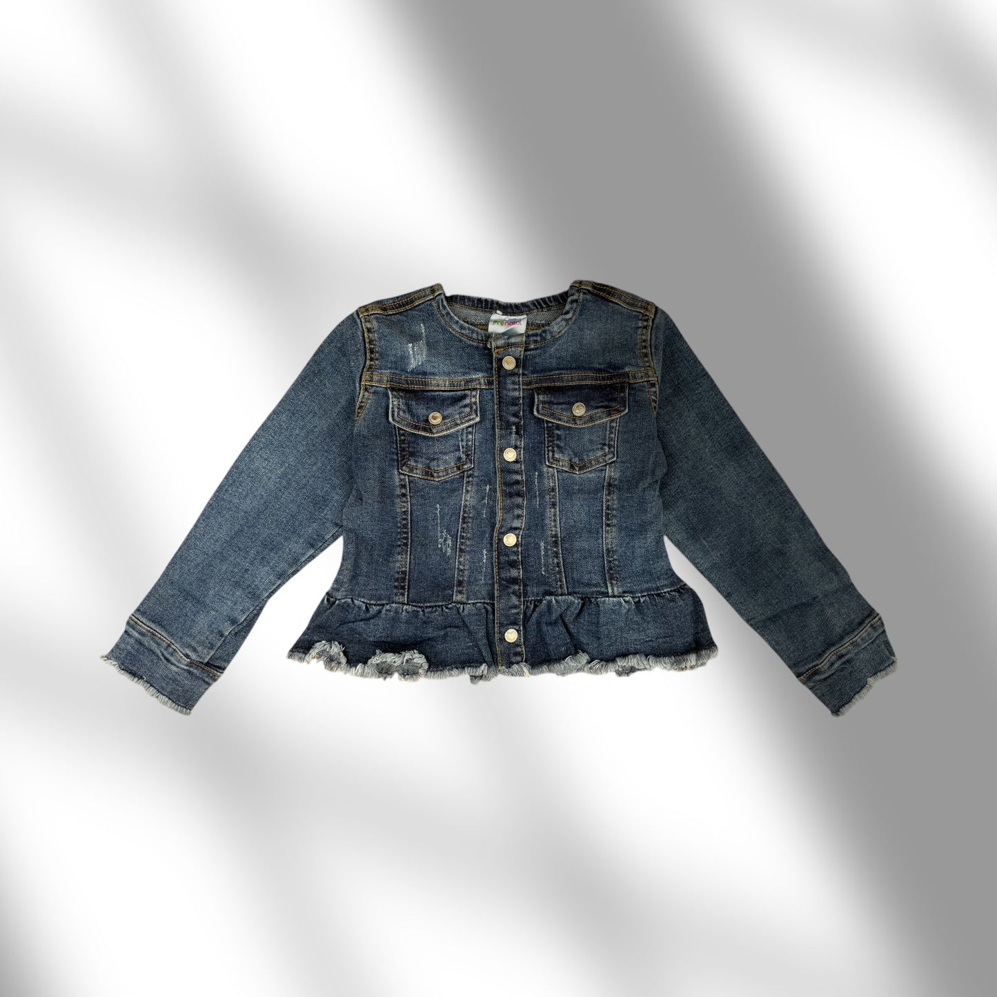 COLLARLESS DENIM JACKET