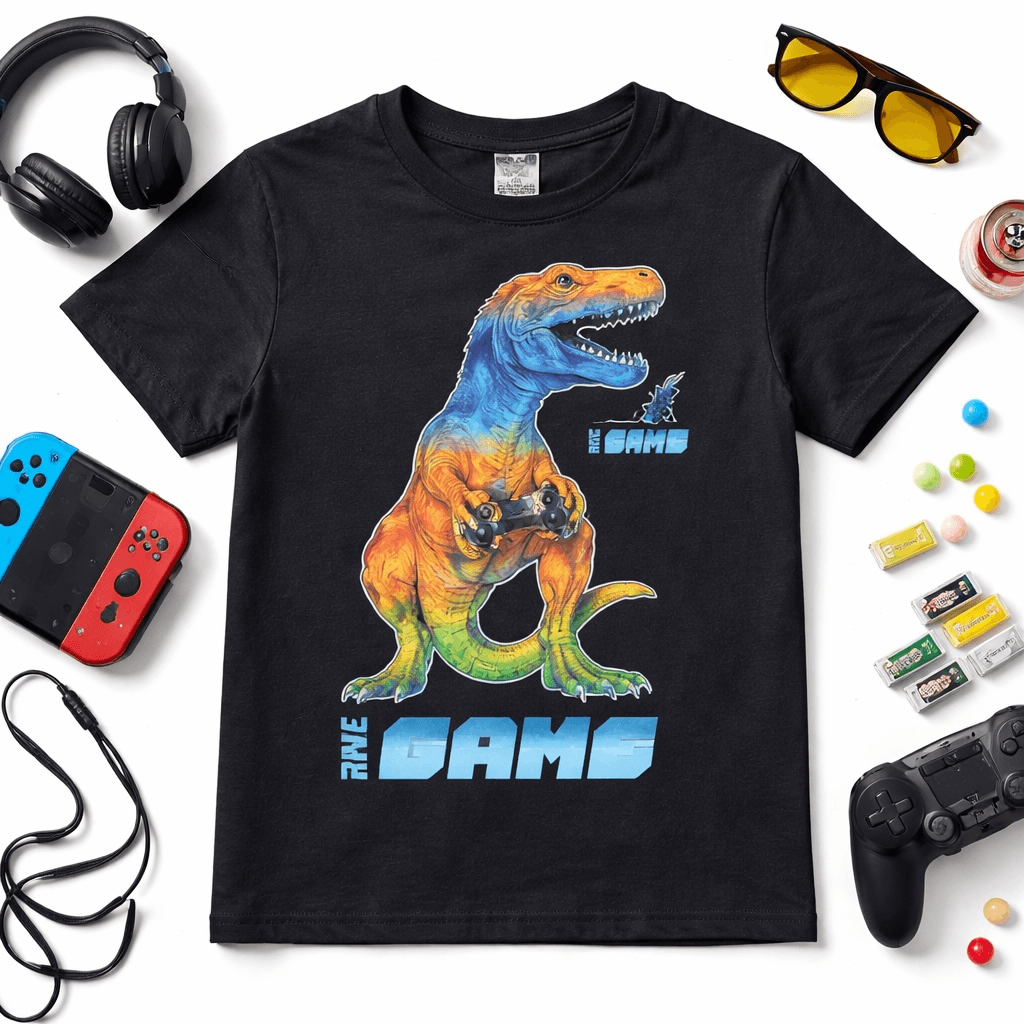 DINO BLACK T-SHIRT