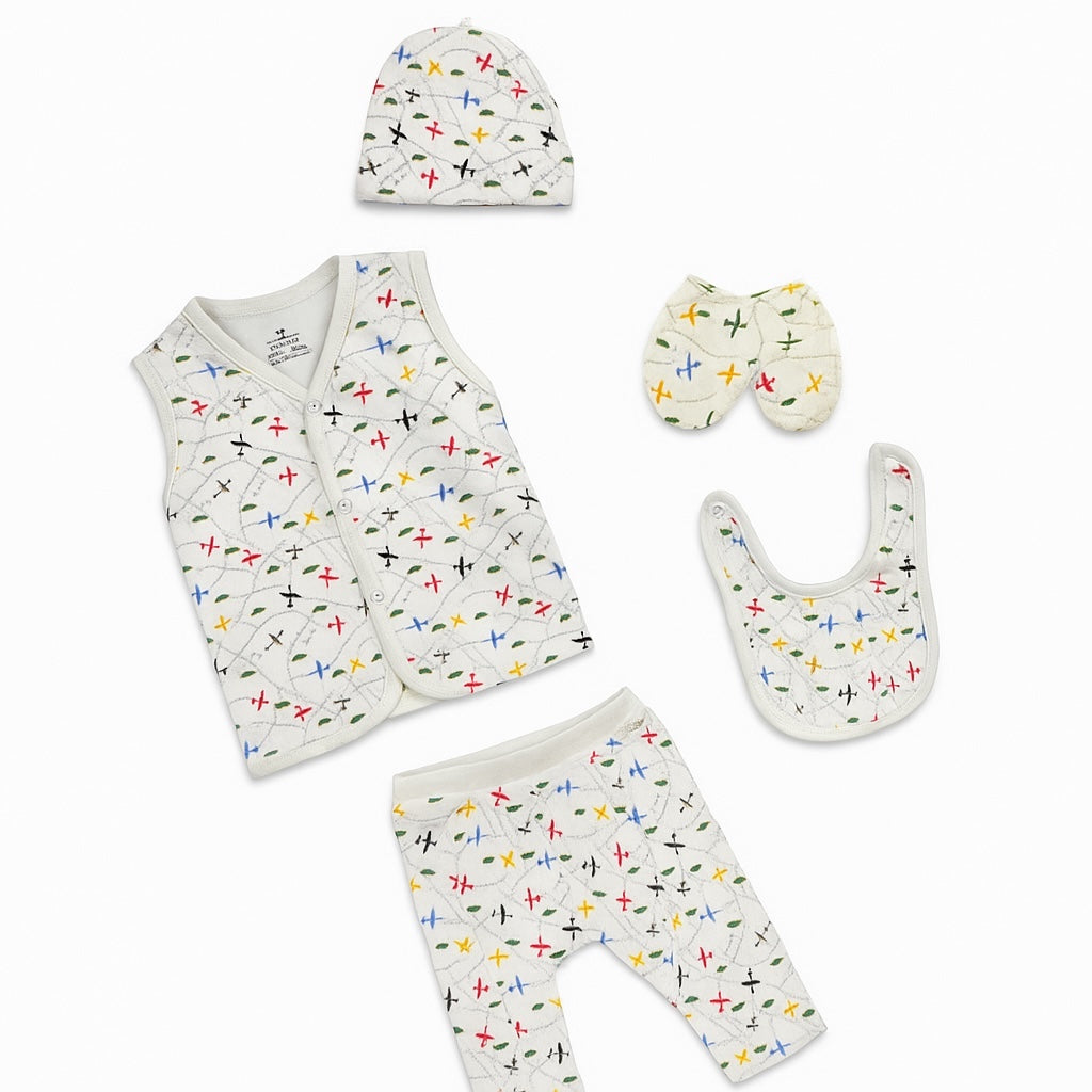 AEROPLANES 5pc SET WITH MITTENS