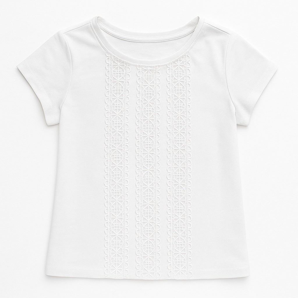 EMBROIDERY WHITE T-SHIRT