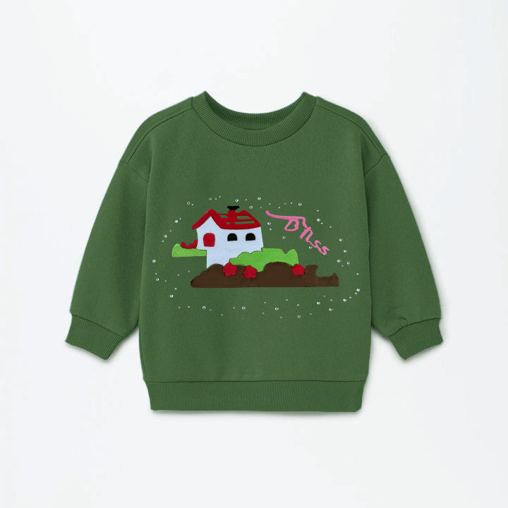 Home appliqué sweatshirt