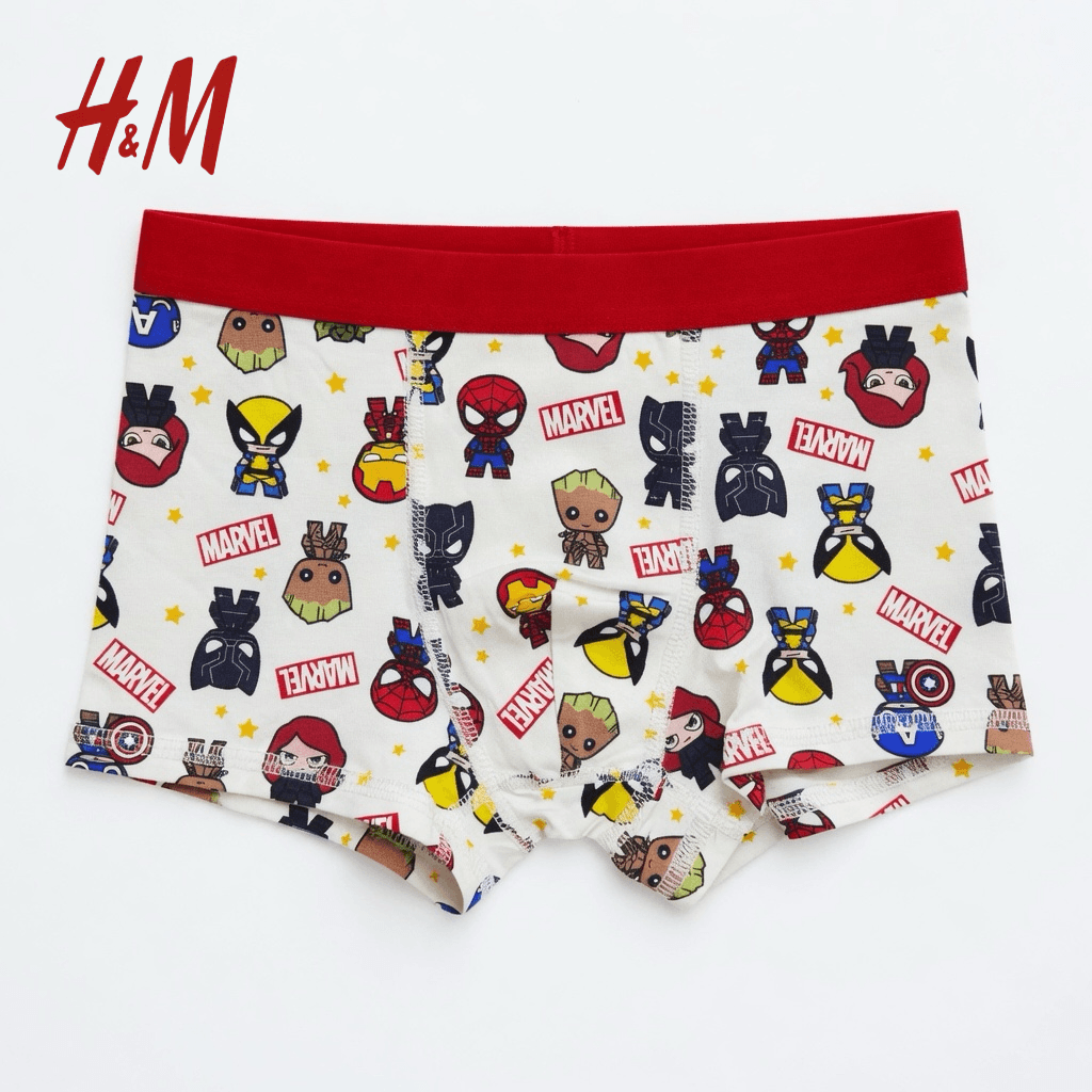 PRINTED WHITE BOXERS