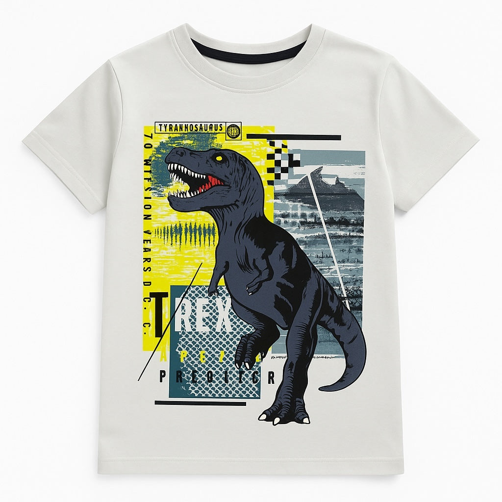 T-REX DINO WHITE T-SHIRT