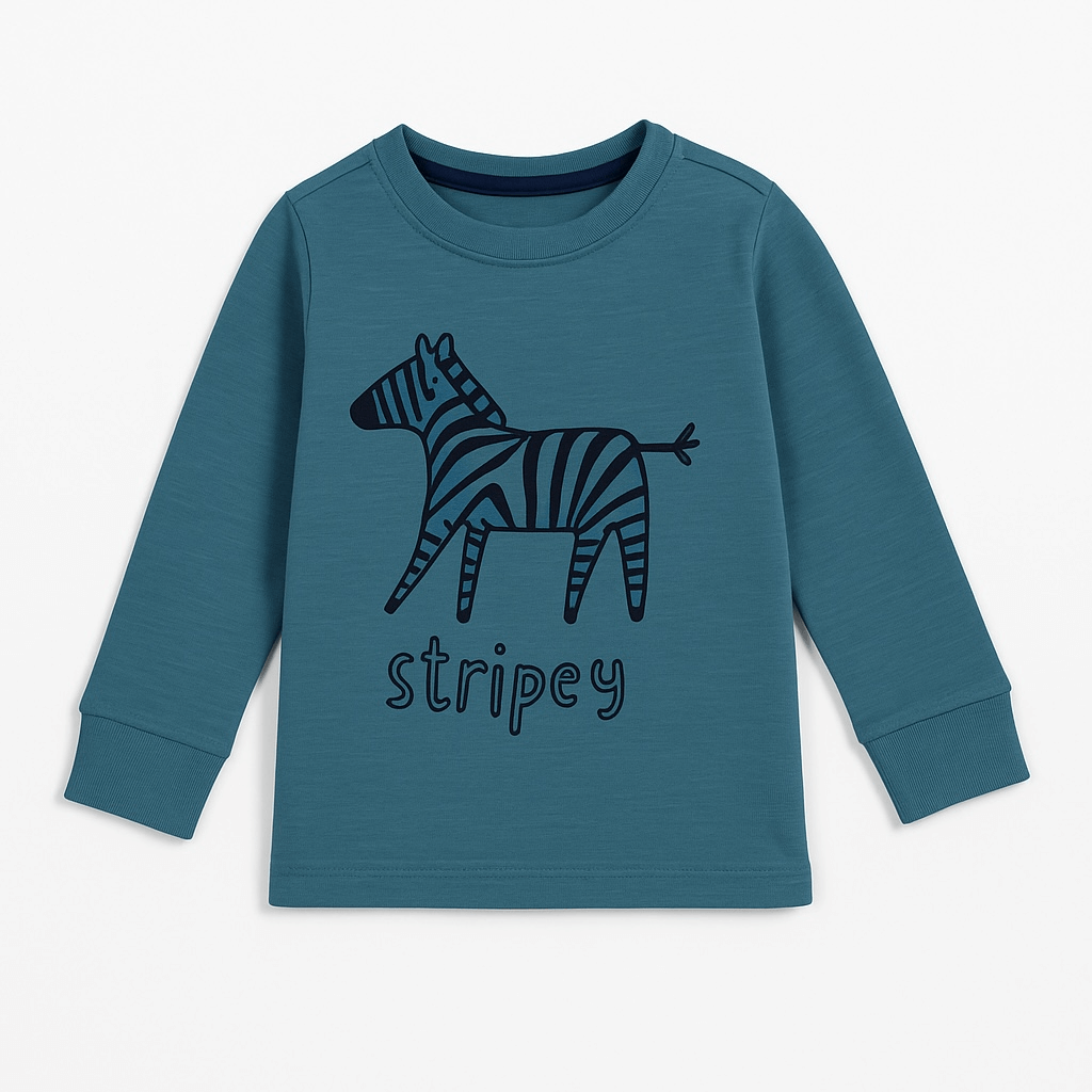 ZEBRA PRINT GREEN T-SHIRT