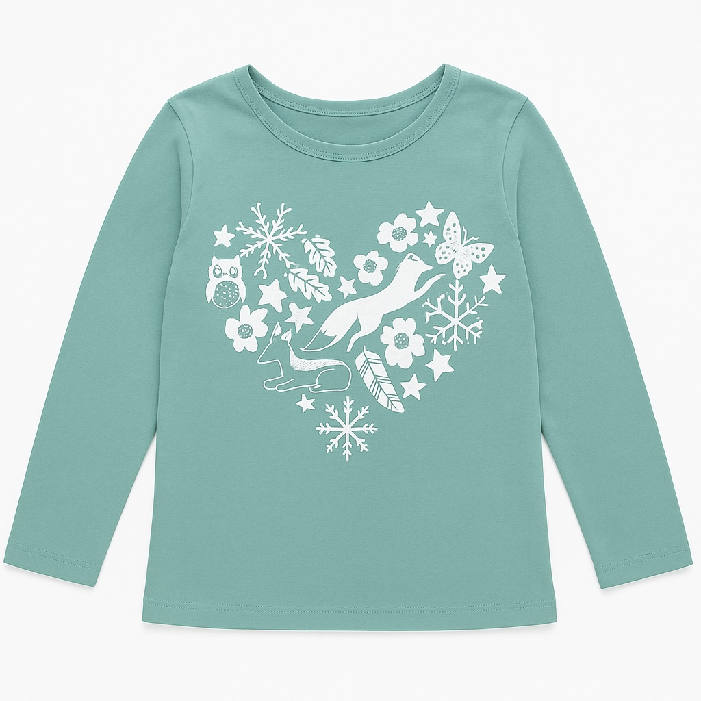 FLORAL LIGHT GREEN T-SHIRT