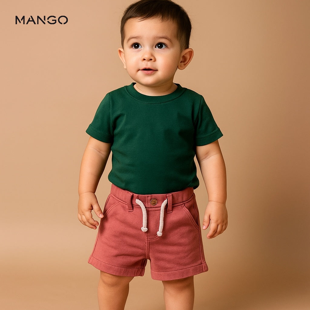 PEACH BUTTON STYLE SHORTS
