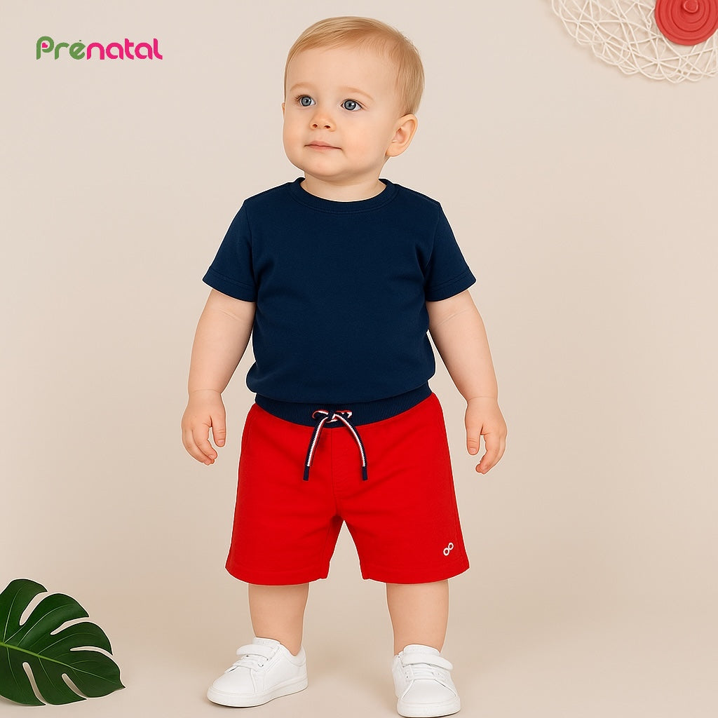 Two Tone Terry Red Shorts