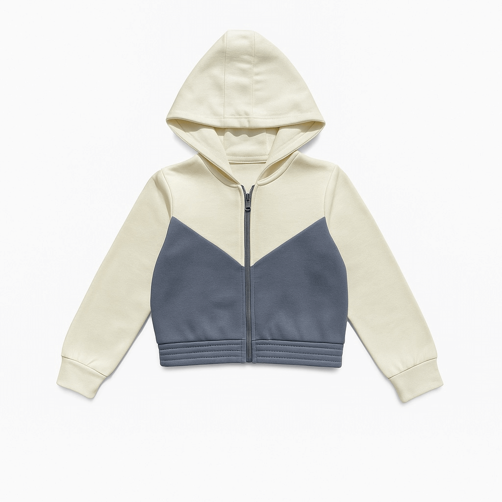 TWO SHADE ZIPPER HOOD