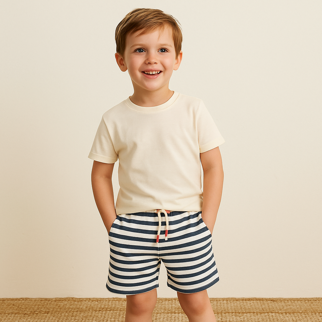 Stripe white shorts