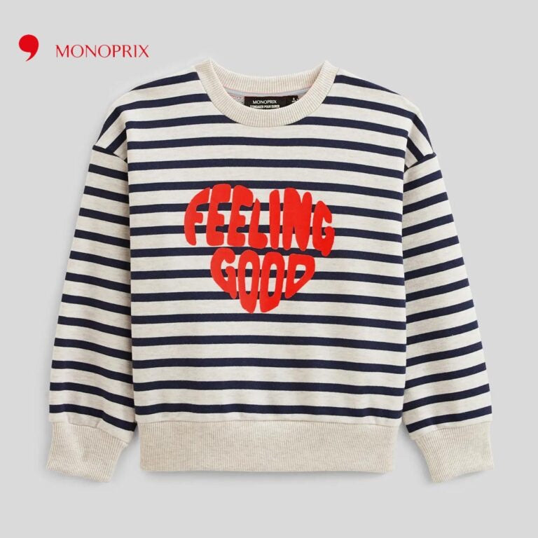 FEELING GOOD STRIPE SWEATSHIRT