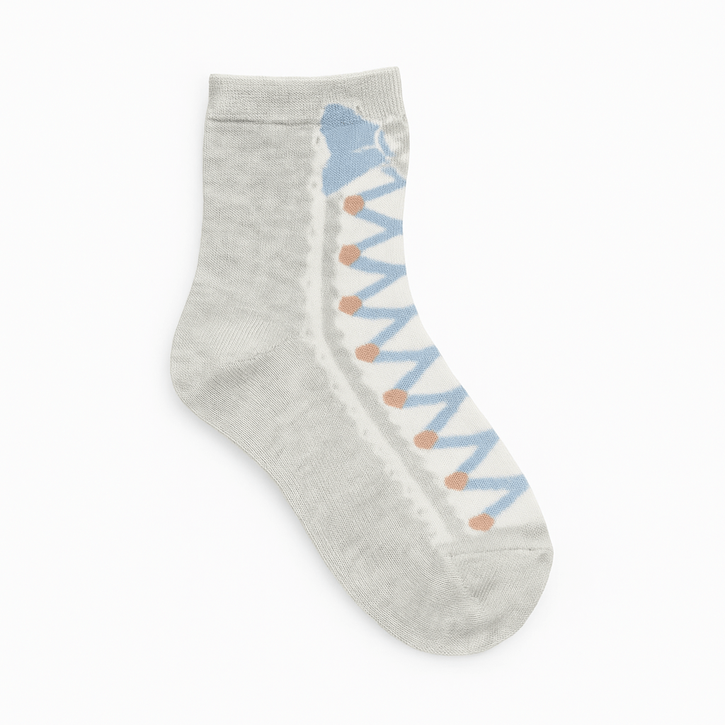 LACE STYLE GREY SOCKS
