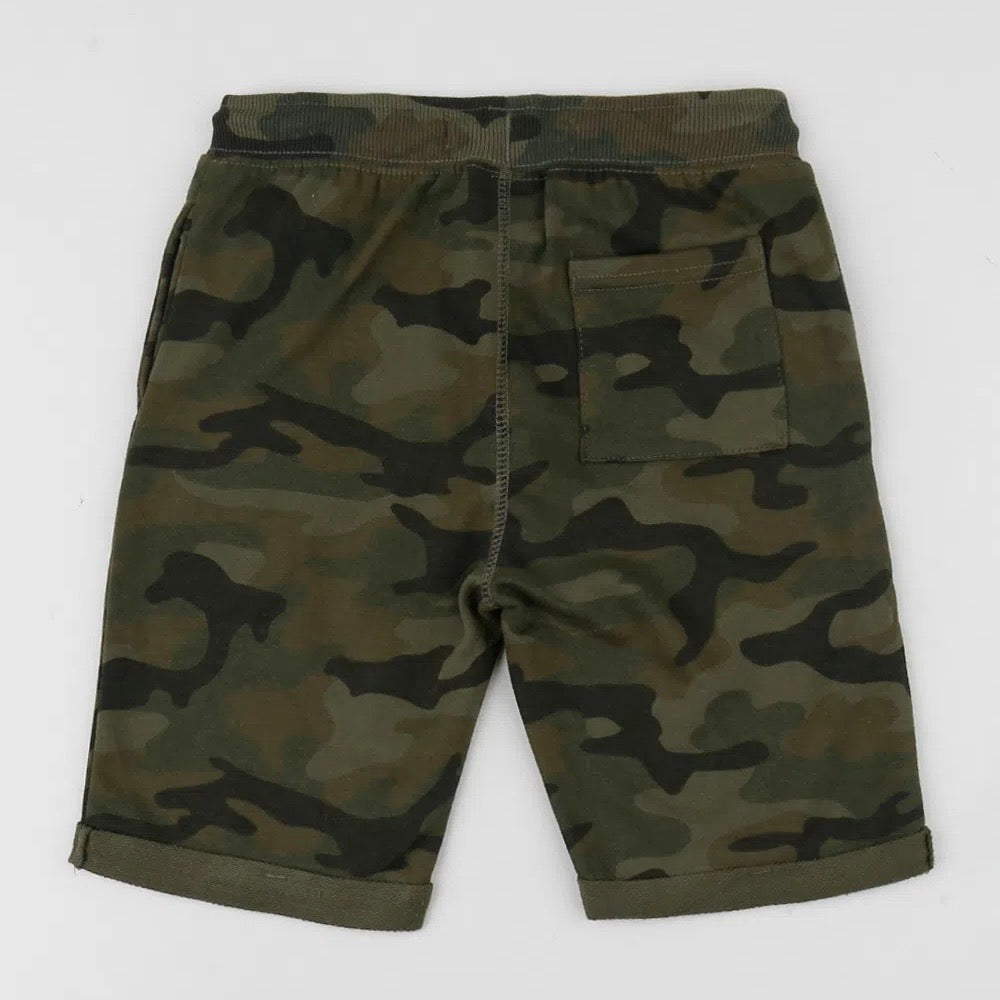 Camouflage terry shorts
