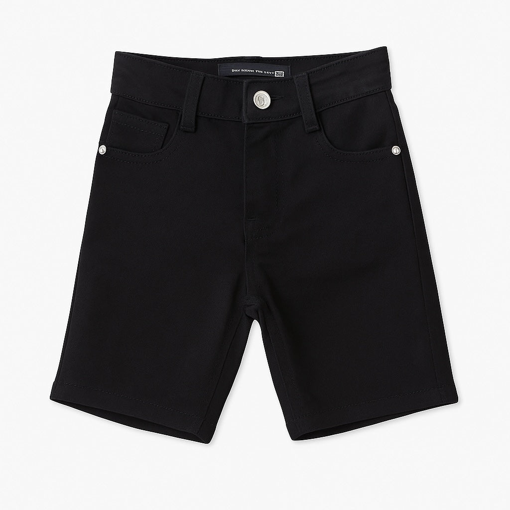 Durable and Flexible Black Denim Shorts Perfect for Baby Boys on the Go