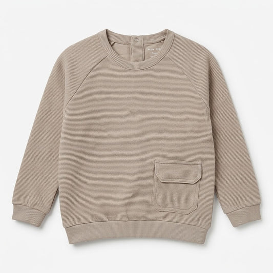 LINNING FABRIC BROWN SWEATSHIRT