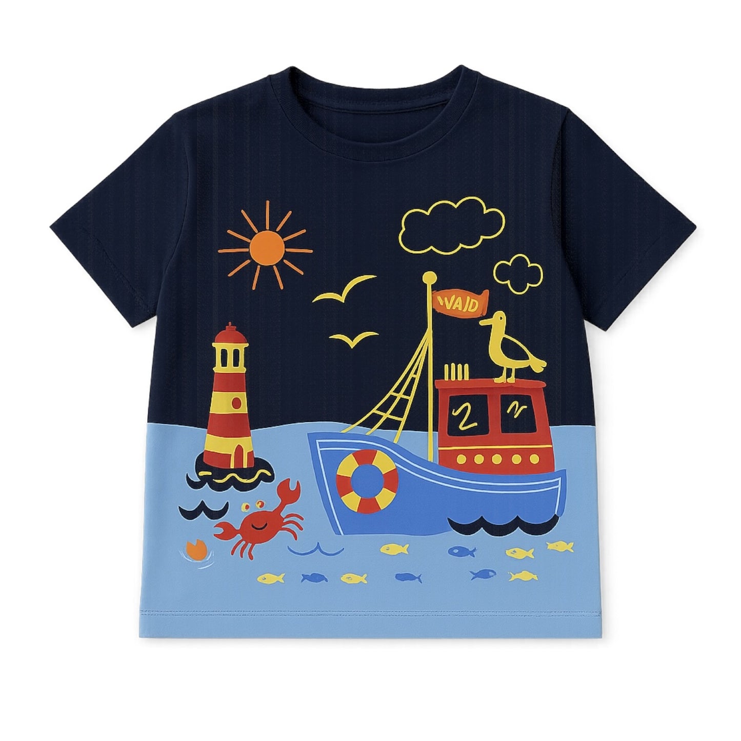 Ship print t-shirt