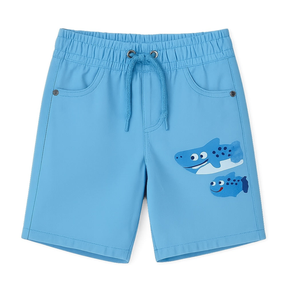 Fish Print Shorts