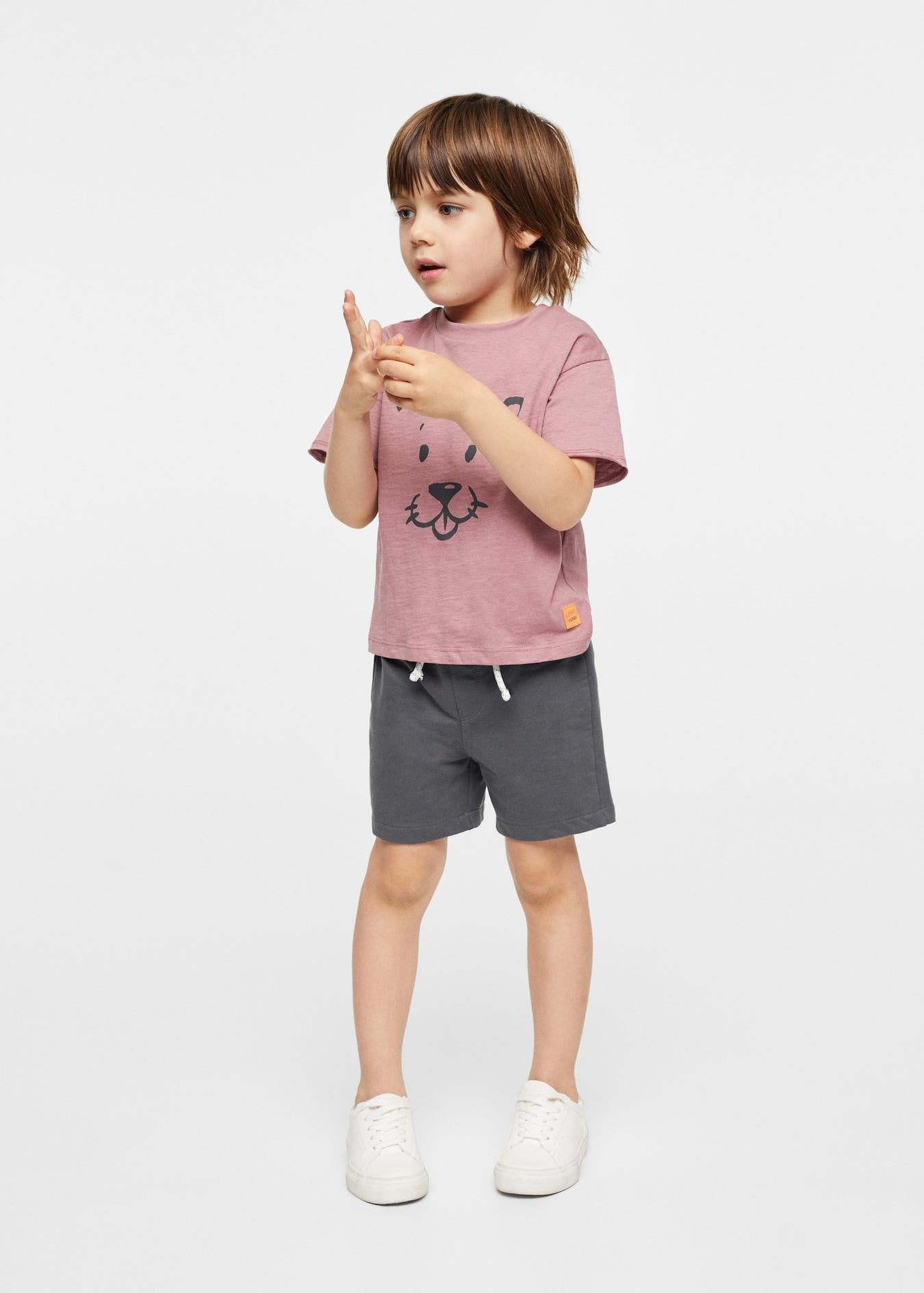DARK GREY BUTTON SHORTS