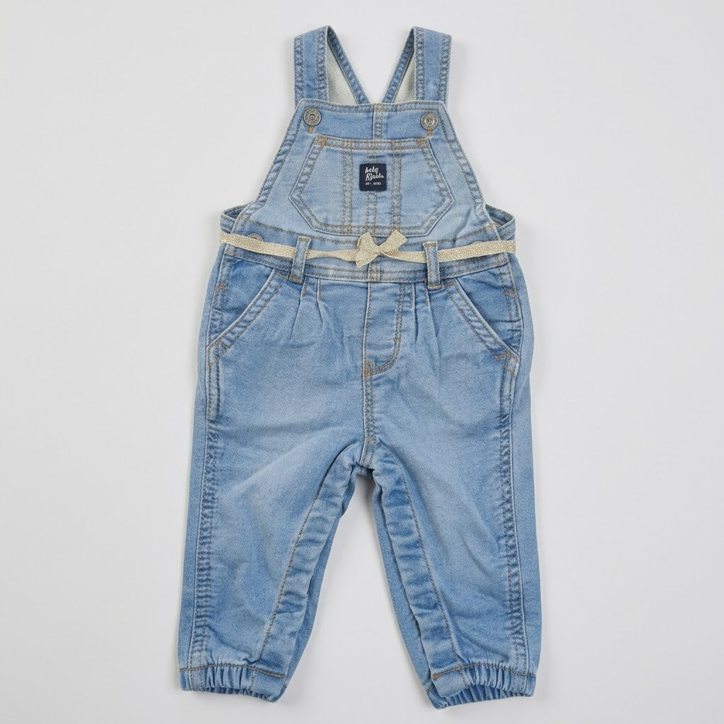 GIRL'S STRETCH KNIT DENIM DUNGAREE-B'Osh