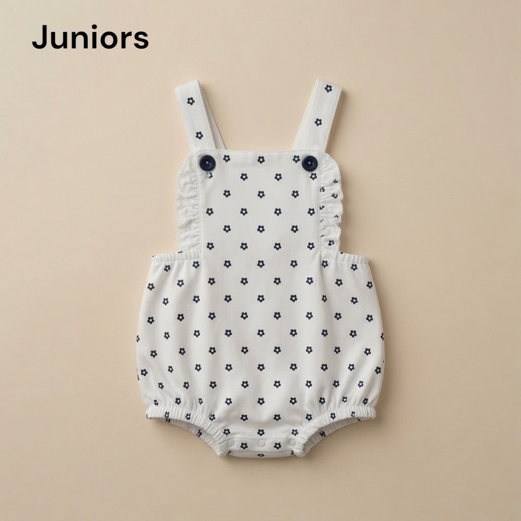 WHITE PRINTED DUNGAREE