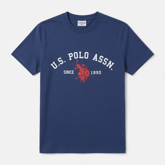 PRINTED BLUE T-SHIRT