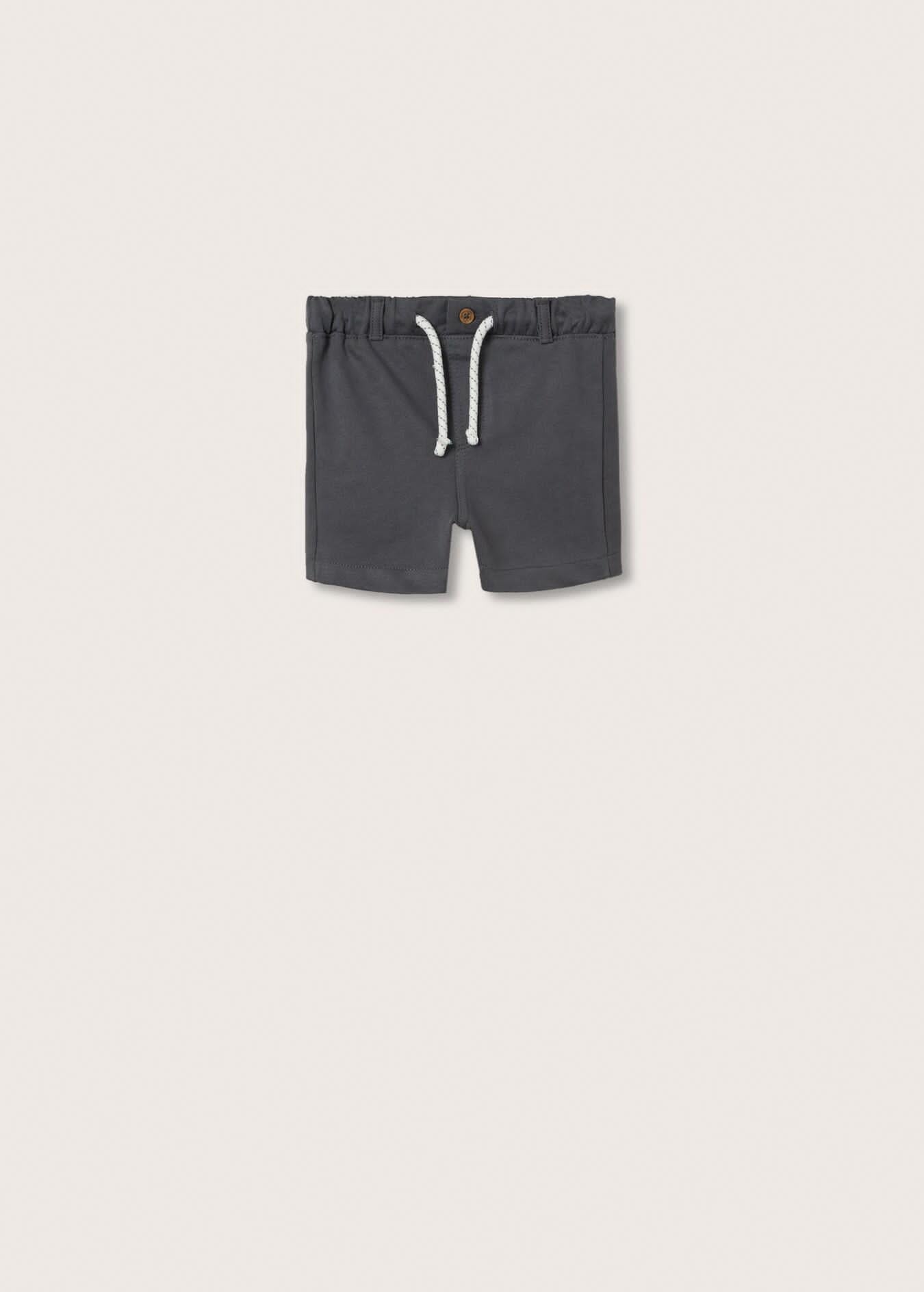 DARK GREY BUTTON SHORTS