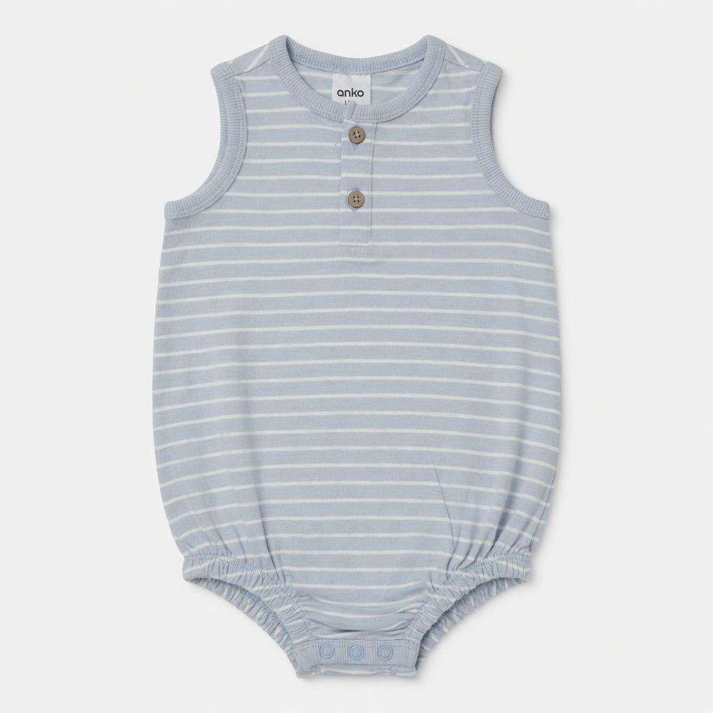 LIGHT BLUE STRIPES BODYSUIT