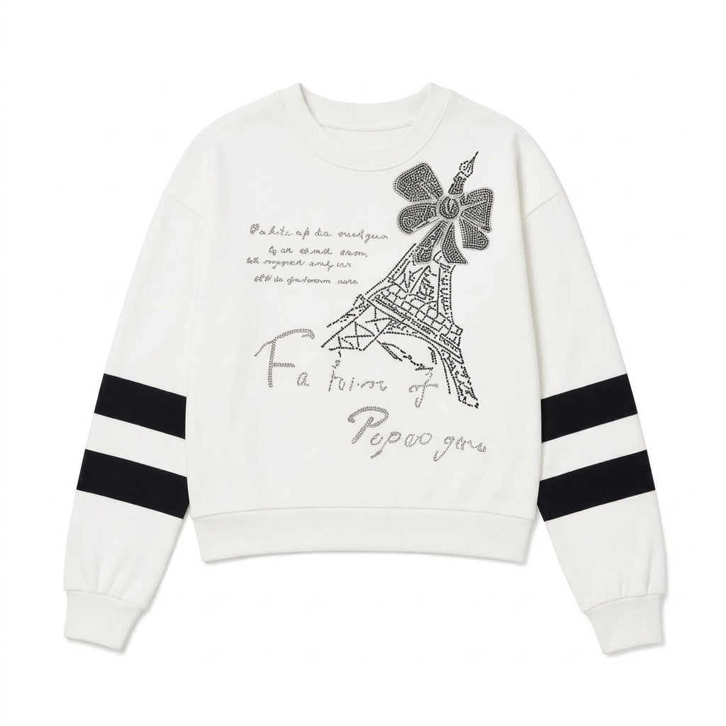 FASHION CROP TOP SWEATSHIRT