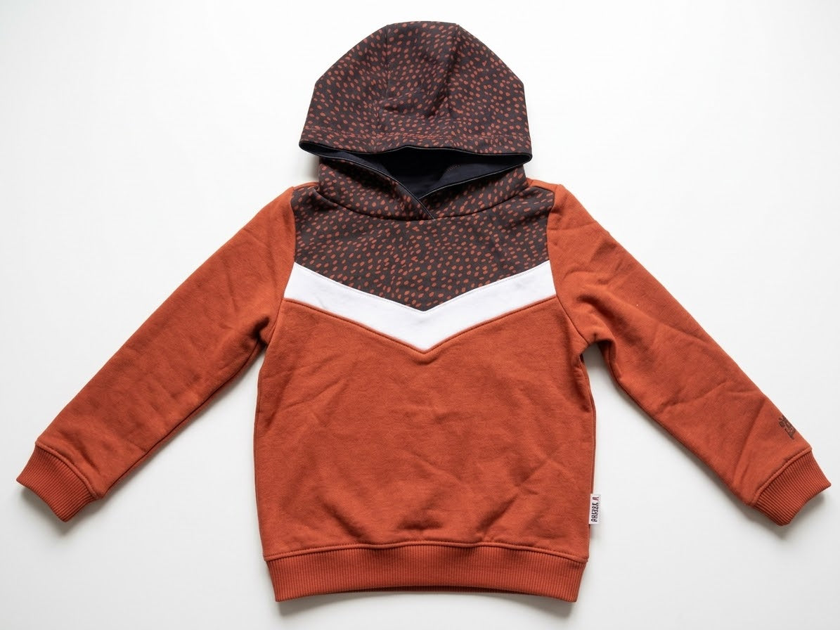STRIPE PRINTED HOOD