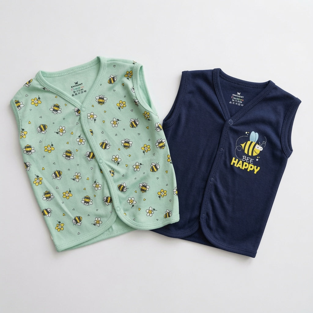 Bee happy 2pc pack sleeveless shirt
