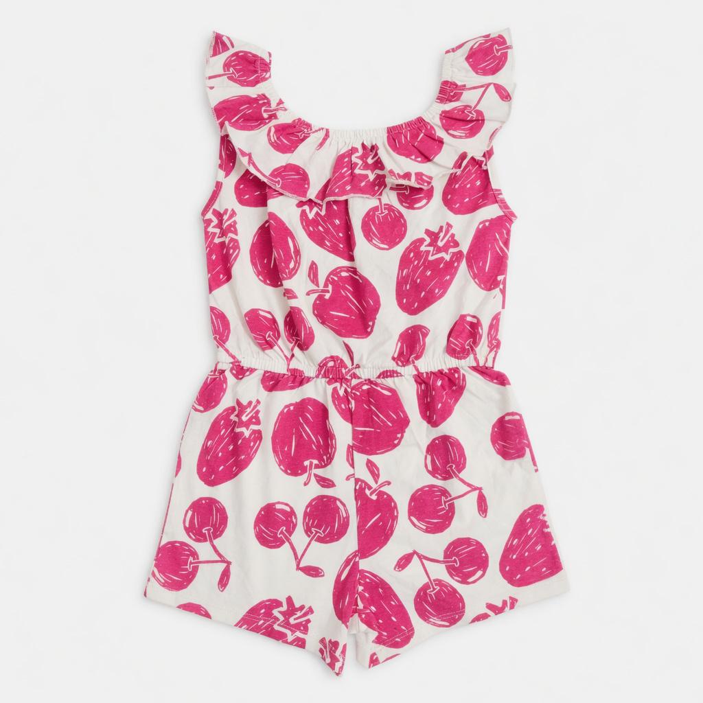 ALLOVER FRUIT PRINT JUMPSUIT