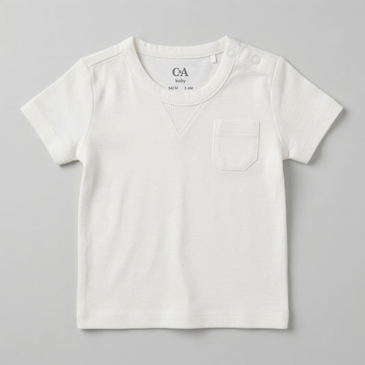 POCKET STYLE OFFWHITE T-SHIRT