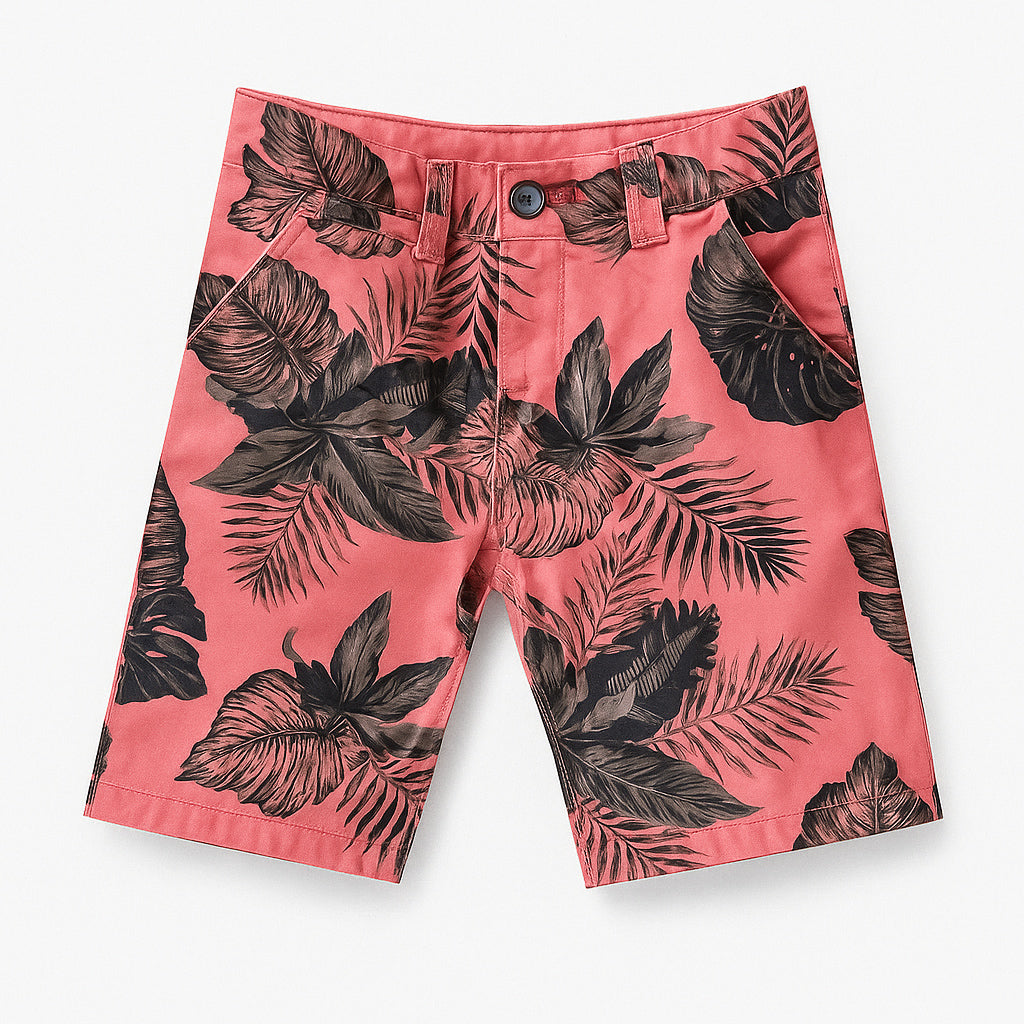 PEACH CARGO PRINTED SHORTS