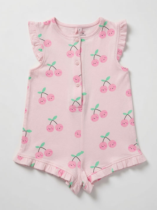 CHERRY PRINT ROMPER