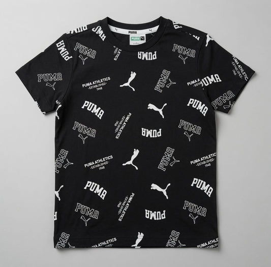ALLOVER PRINTED BLACK T-SHIRT