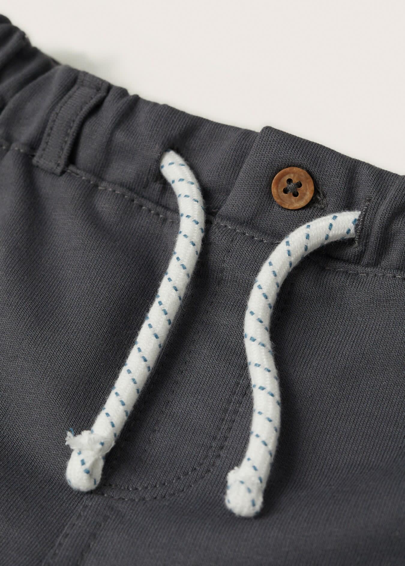 DARK GREY BUTTON SHORTS