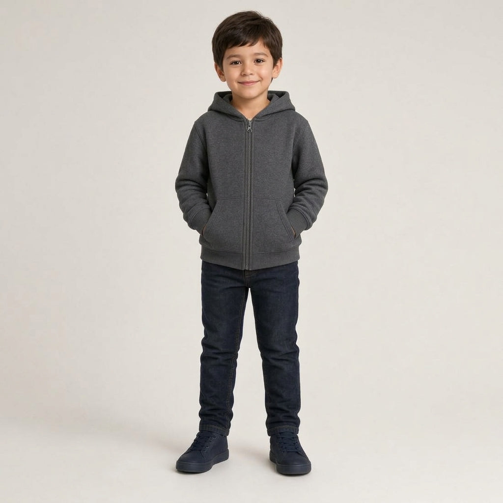 DARK GRAY FULL-ZIP HOODIE-CA