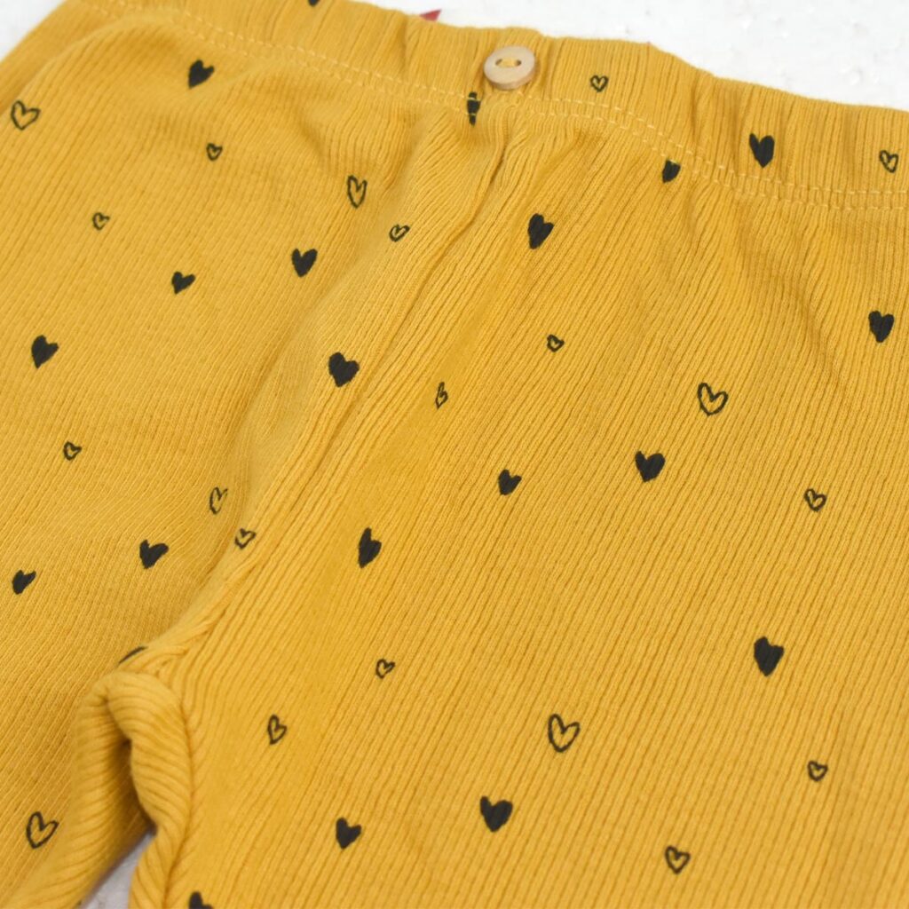 MUSTARD HEARTS RIBBED LEGGING
