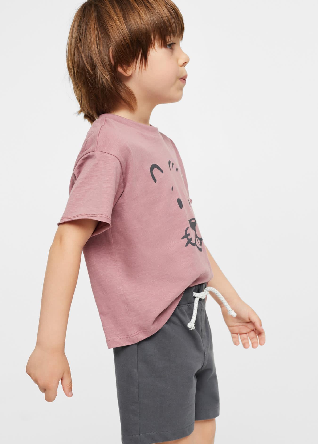 DARK GREY BUTTON SHORTS