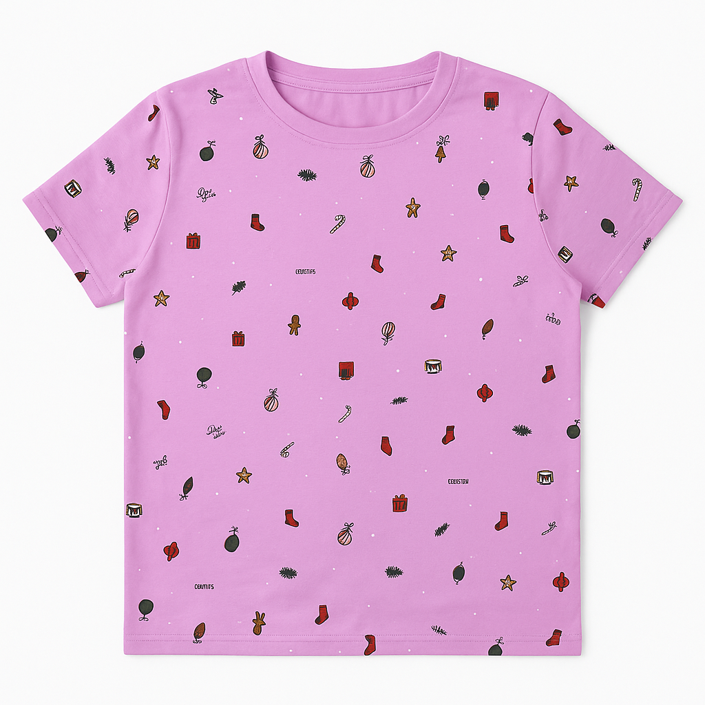 PINK PATTERN T-SHIRT