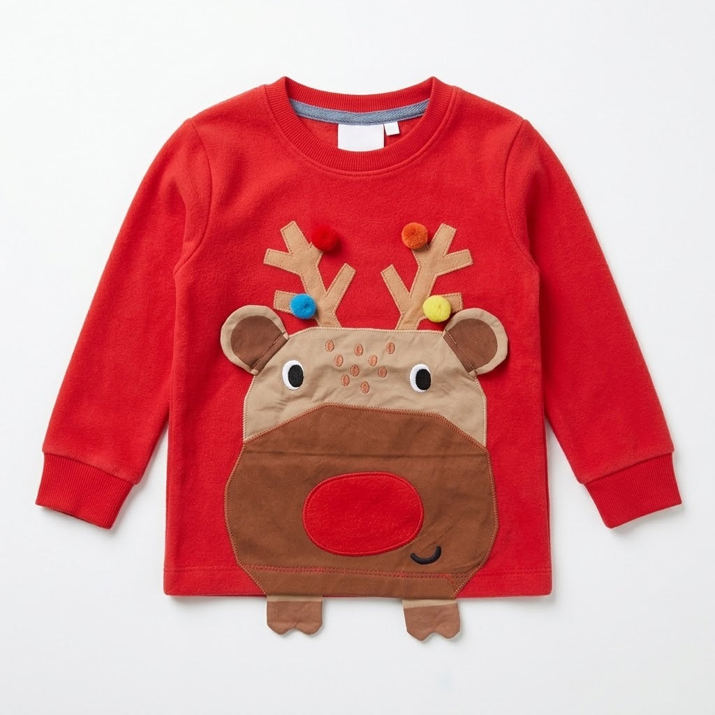RED APPLIQUE T-SHIRT