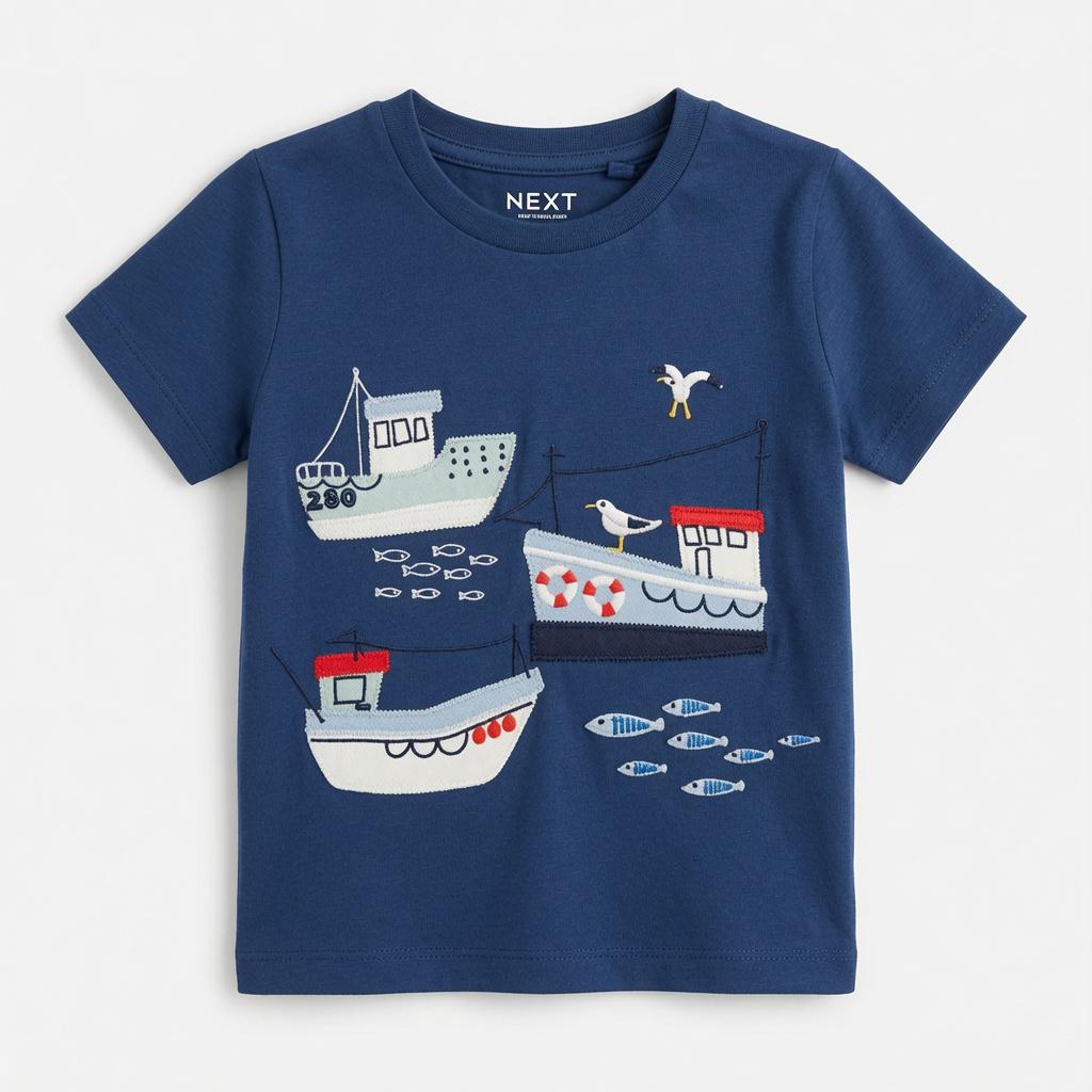 SHIP PRINT T-SHIRT
