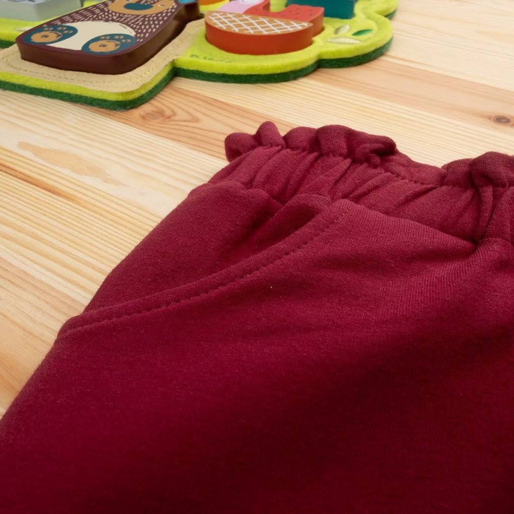 Maroon floral trouser