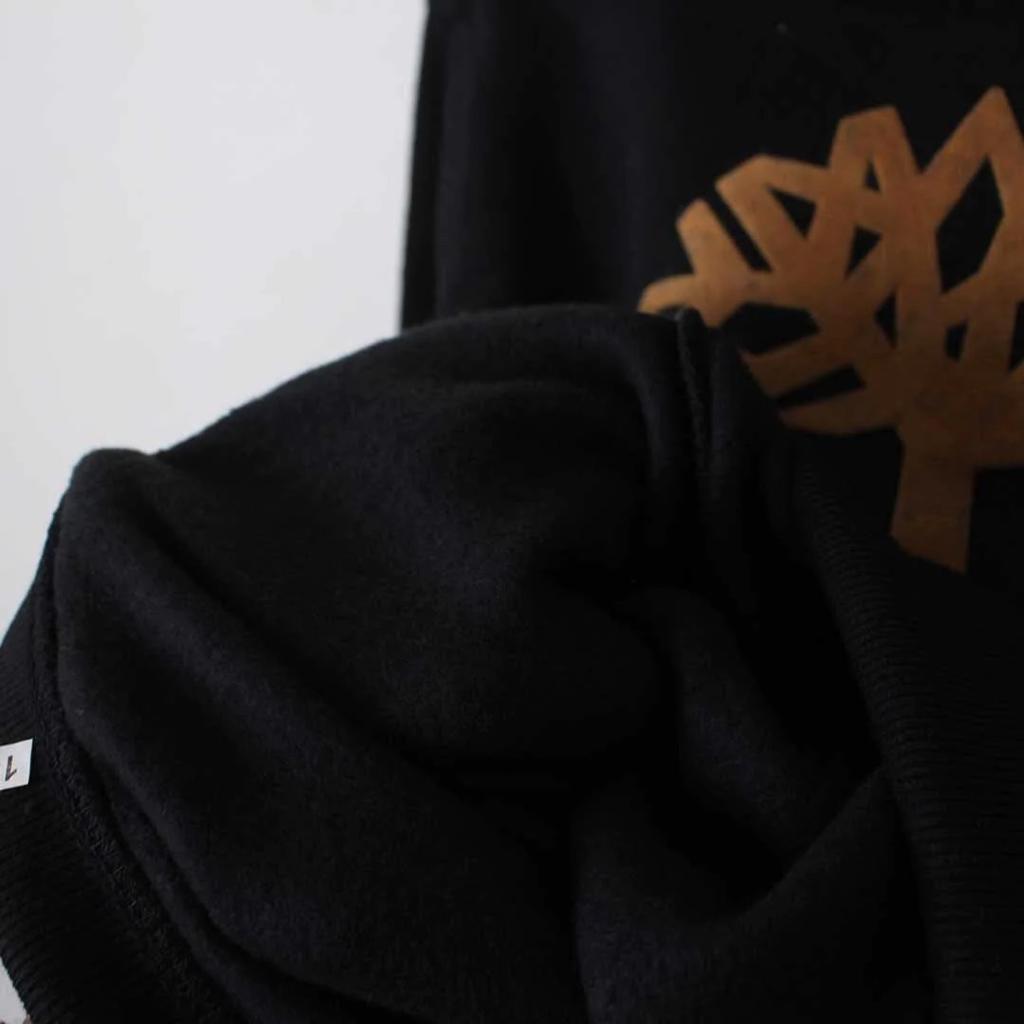 BLACK PRINTED HOOD