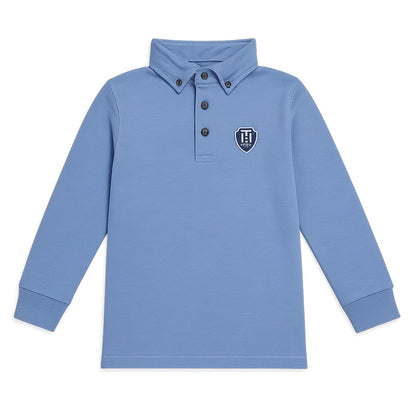 LIGHT BLUE POCKET PATCH POLO SHIRT
