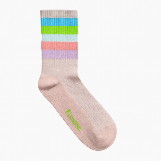 RAINBOW STRIPE PINK SOCKS