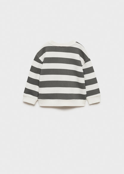 OFFWHITE GREYISH GREEN STRIPE SWEATSHIRT