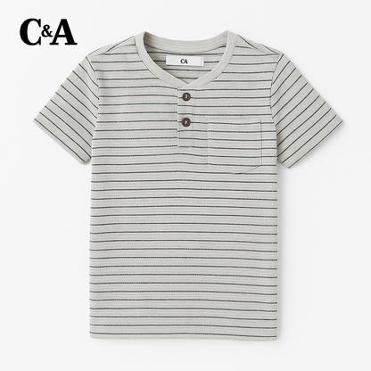 Grey button down t-shirt