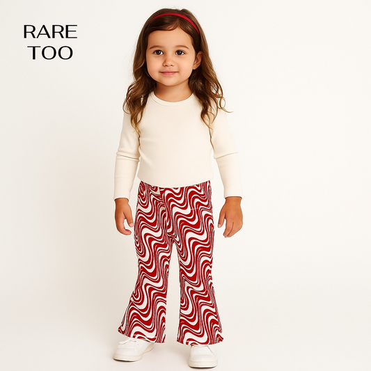 PRINTED BELL BOTTOM STYLE TROUSER