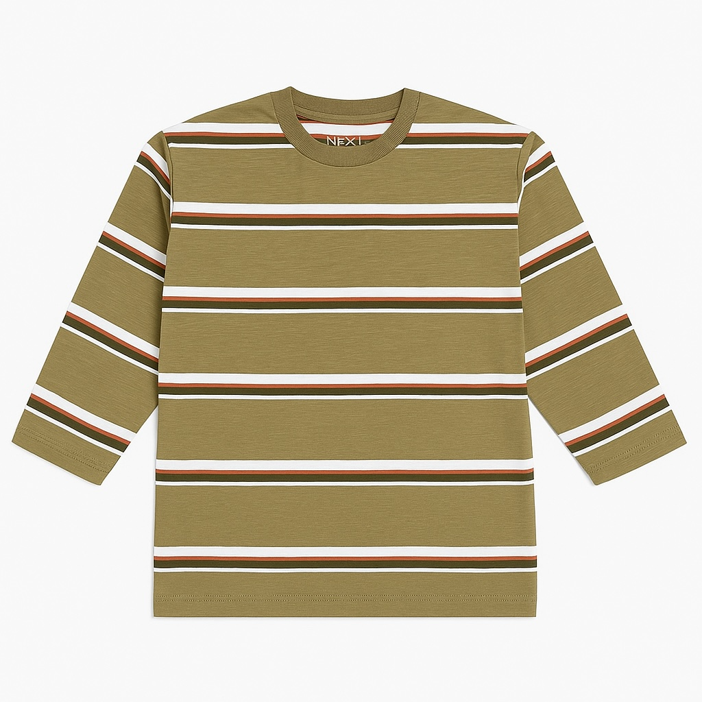 BROWN STRIPE T-SHIRT